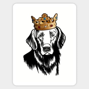 Flat-Coated Retriever Dog King Queen Wearing Crown Sticker